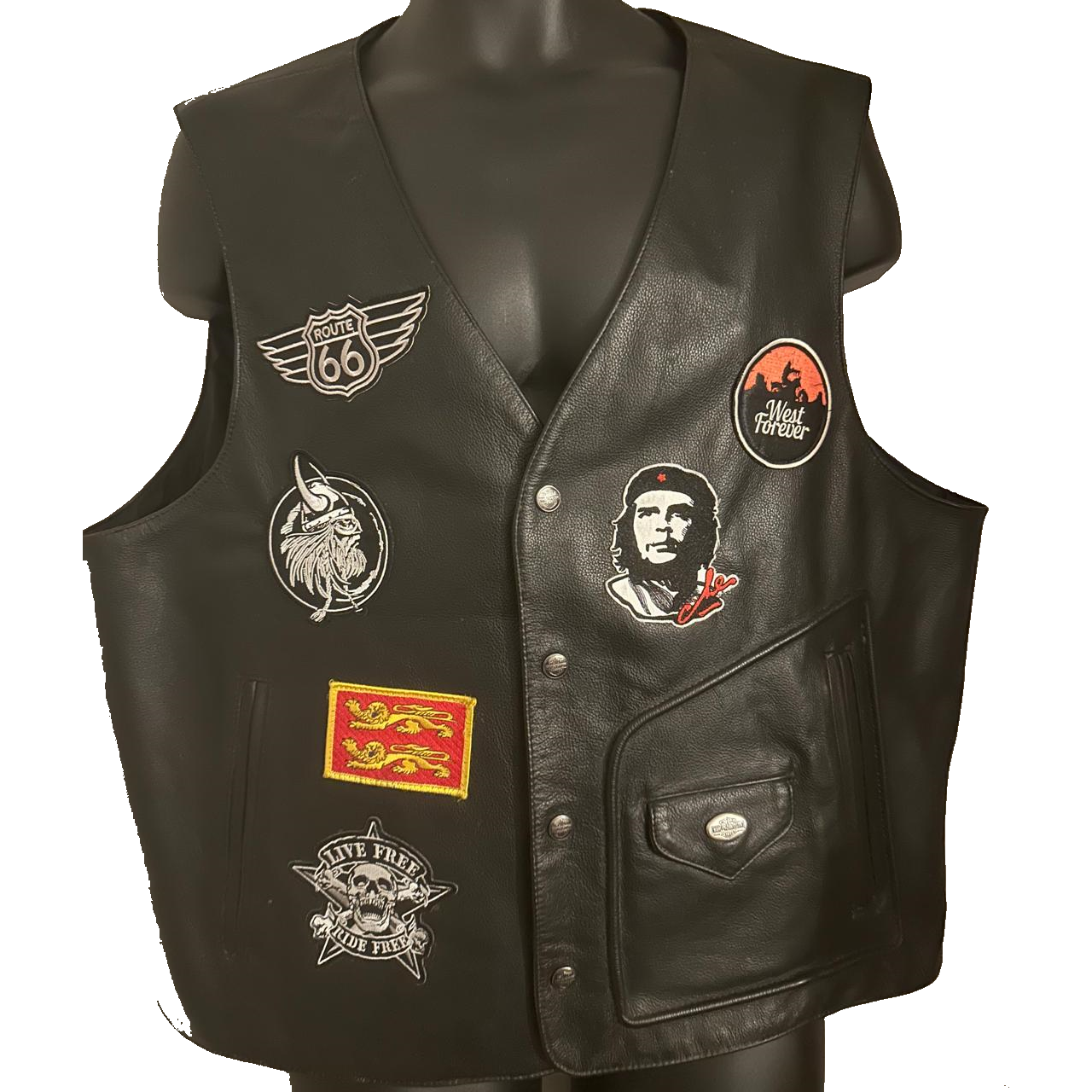 Harley Davidson Edition Rare Veste en cuir sans manche taille XL