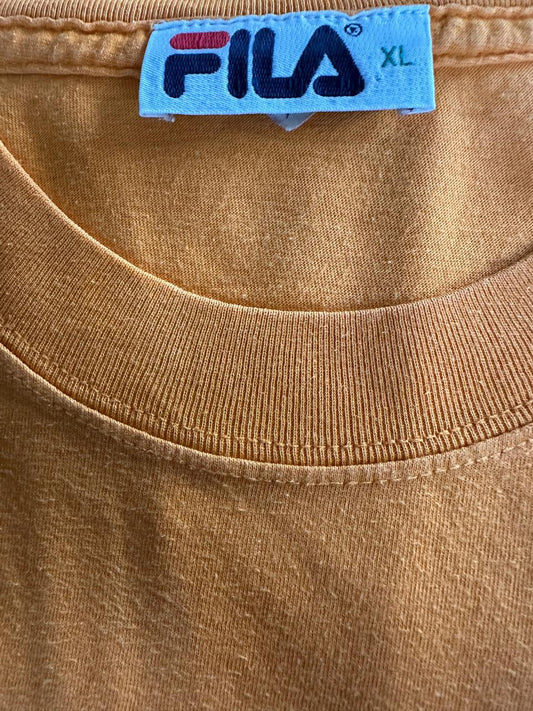 Fila T Shirt Uni Couleur Jaune Taille XL