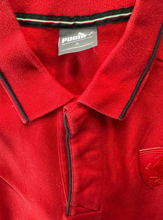 Puma Ferrari Polo Rouge Taille Small