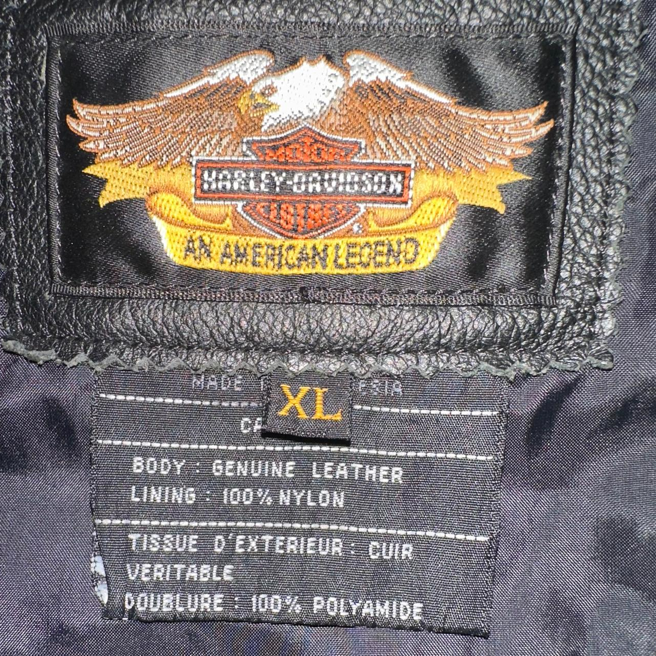 Harley Davidson Edition Rare Veste en cuir sans manche taille XL