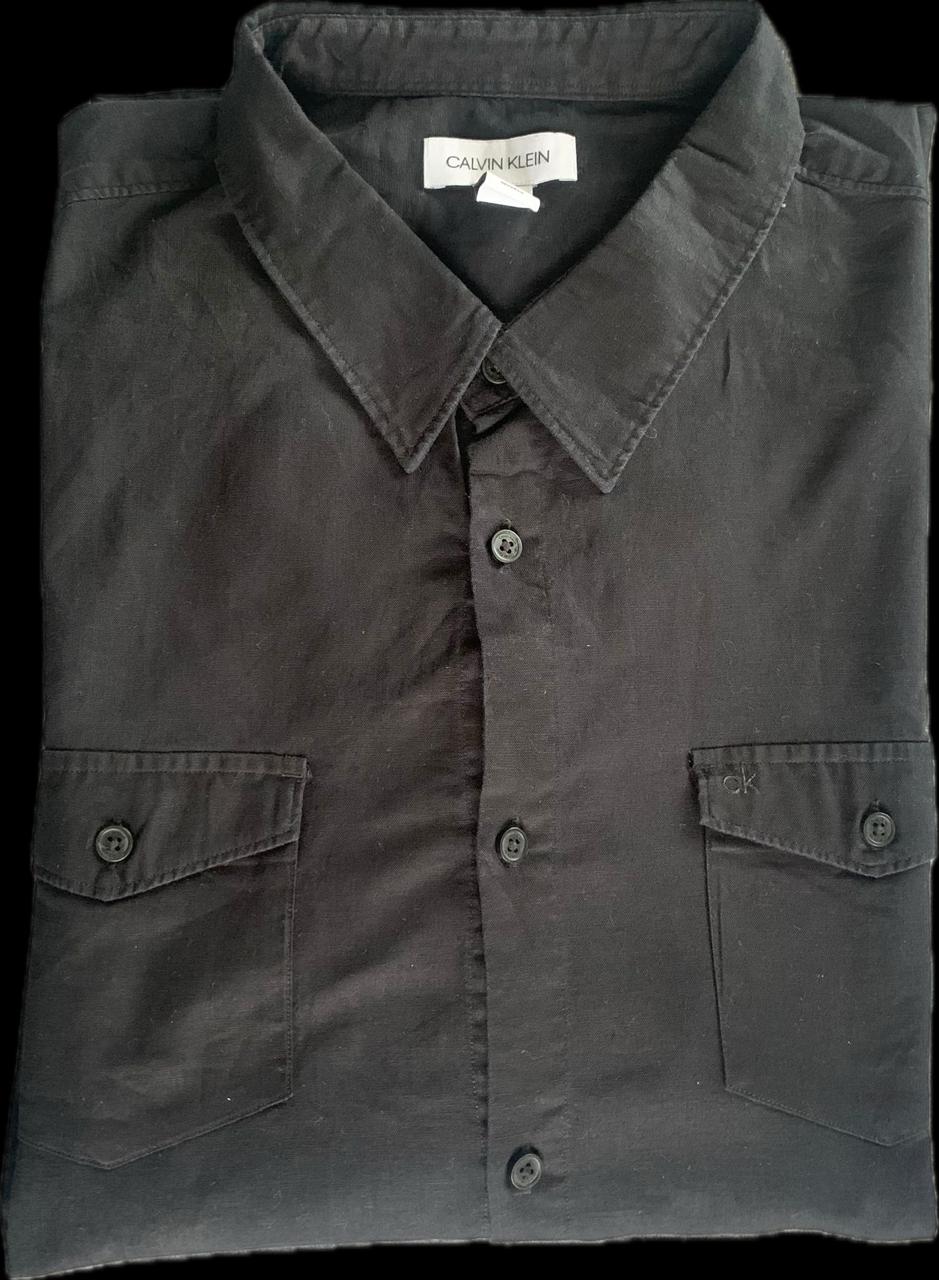 Calvin Klein Chemise Manche Longue Couleur Noir Taille 2XL