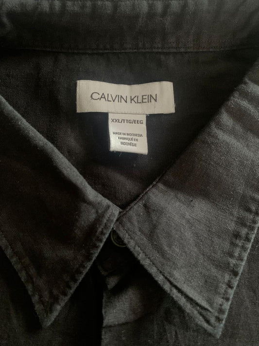 Calvin Klein Chemise Manche Longue Couleur Noir Taille 2XL
